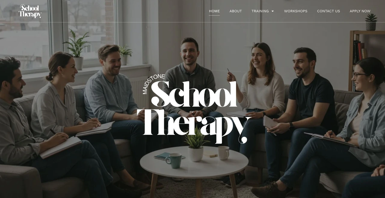 Maidstone School of Therapy homepage design