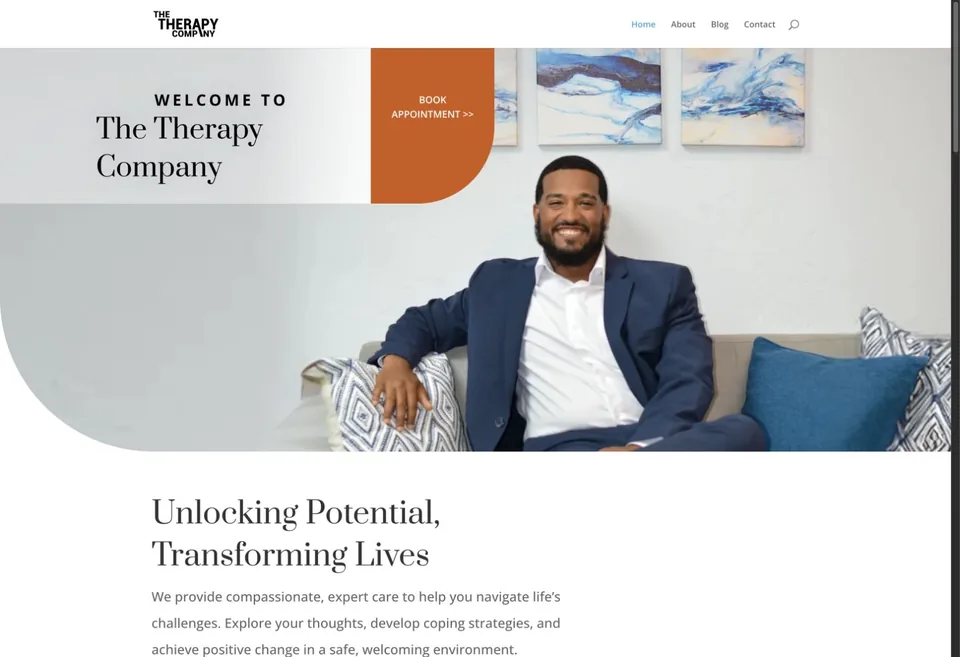 The Therapy Company website designed by Therapeia