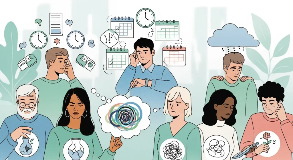 Common reasons therapy clients miss appointments, including anxiety, scheduling conflicts, and personal challenges