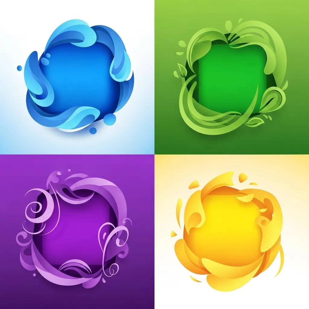 Color swatches illustrating the psychological effects of colors in therapy logo design