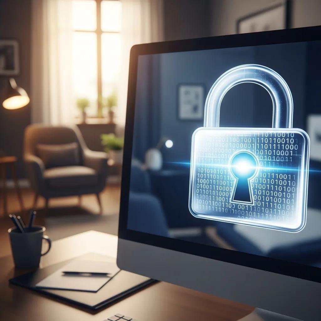 Digital padlock representing data encryption for protecting patient information in therapy