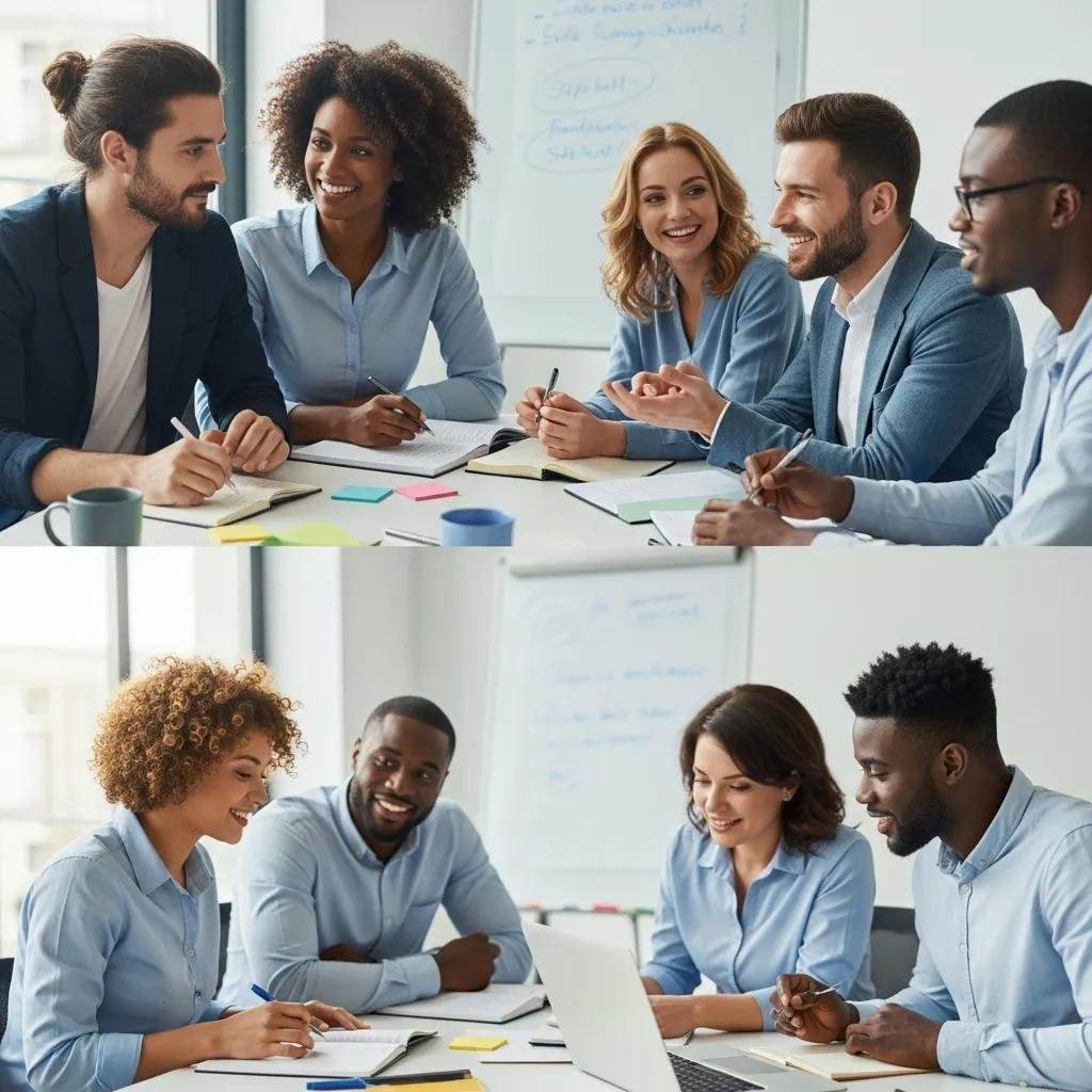 Mental health professionals engaged in a collaborative workshop for continuing education