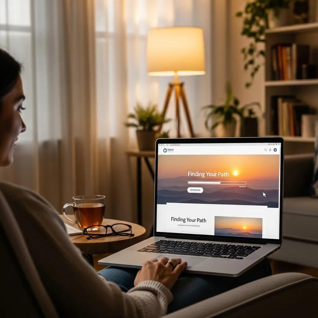 Person using a laptop in a cozy setting, illustrating the importance of website speed for client engagement