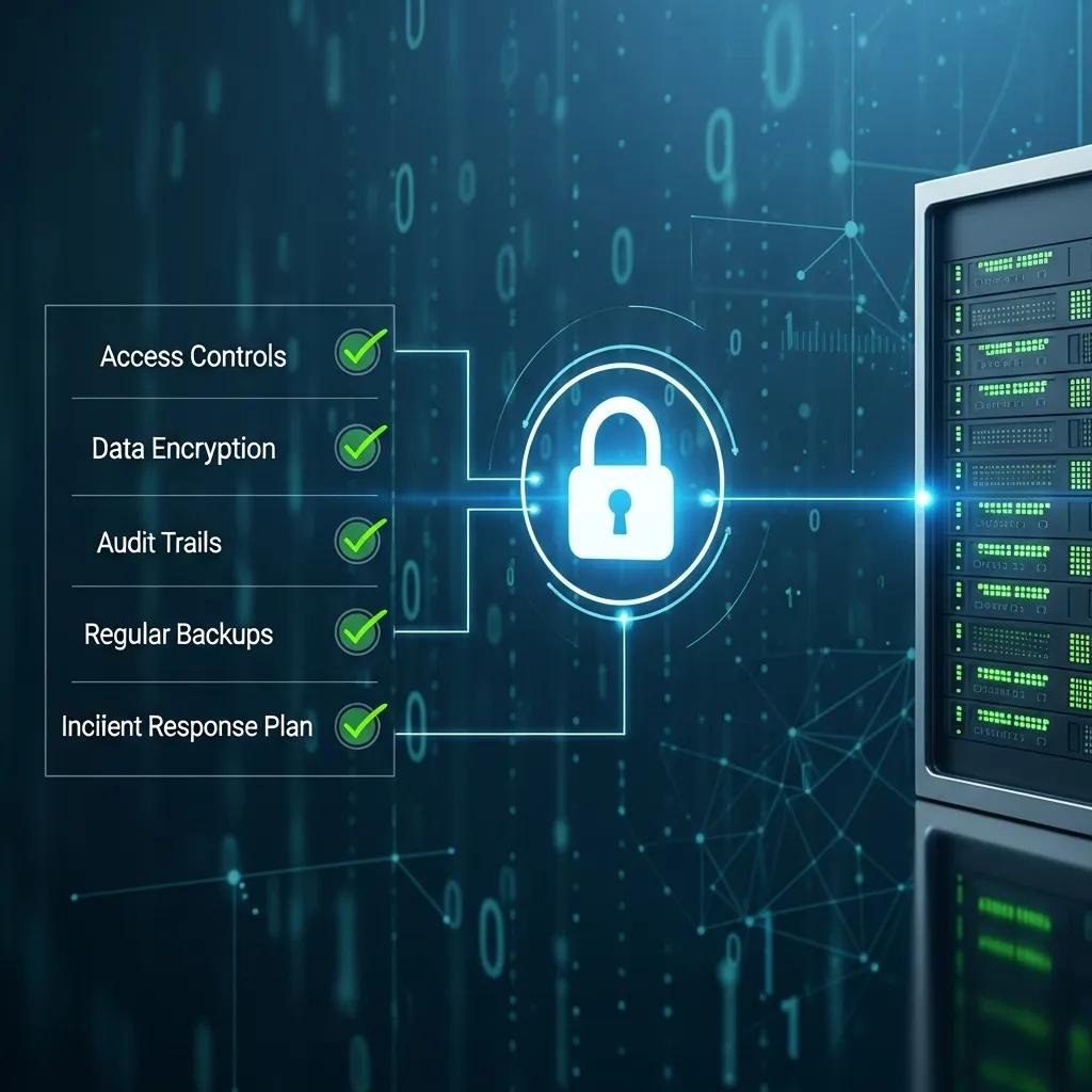 Security features for HIPAA compliant therapist websites, highlighting encryption and safety measures