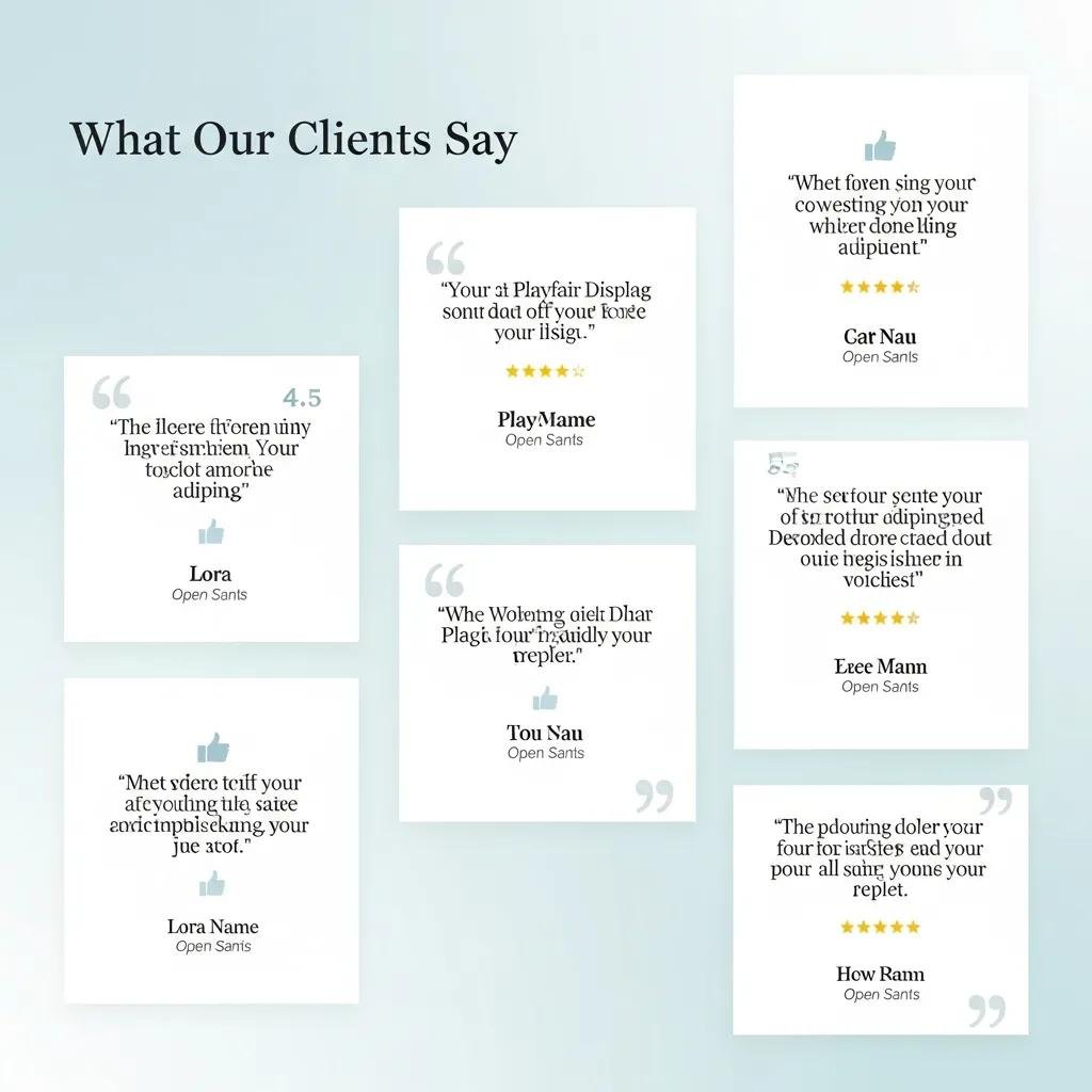 Showcasing client testimonials on a therapist's website to build trust and credibility