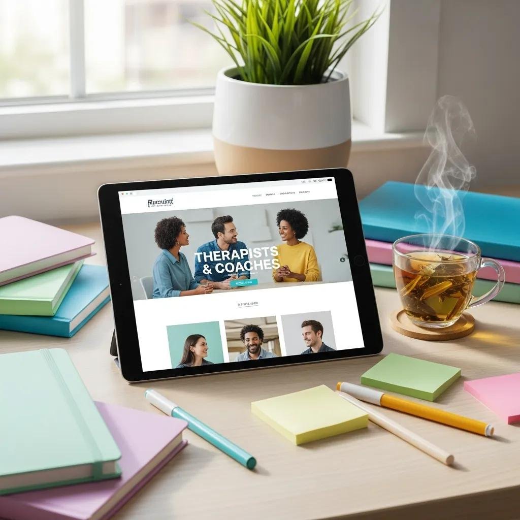 Tablet showing vibrant new website design, highlighting benefits of starting fresh with a new website