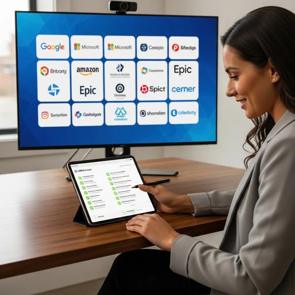Therapist reviewing a checklist for identifying business associates in a therapy practice