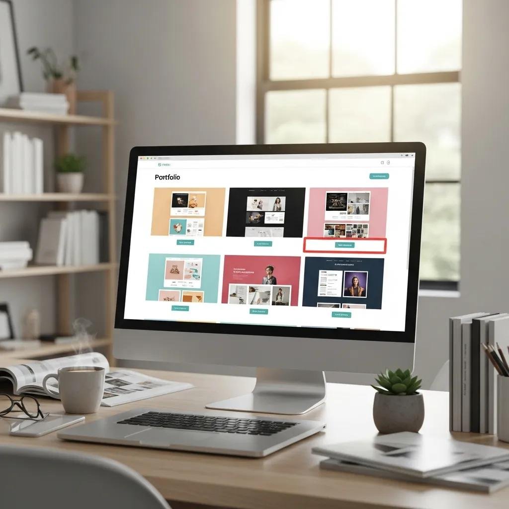 Variety of website design packages for therapists displayed on a computer screen