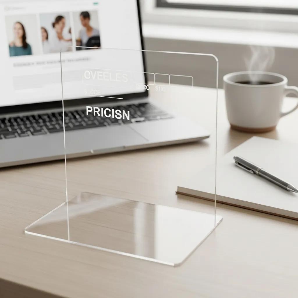Close-up of transparent pricing sheet on a desk with professional elements for therapy practices