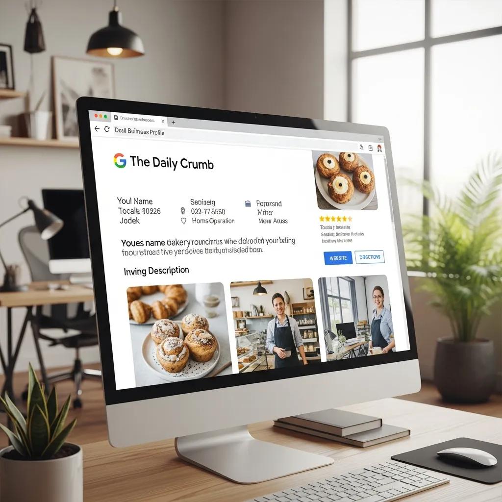 Computer screen showcasing an optimized Google Business Profile for a local practice