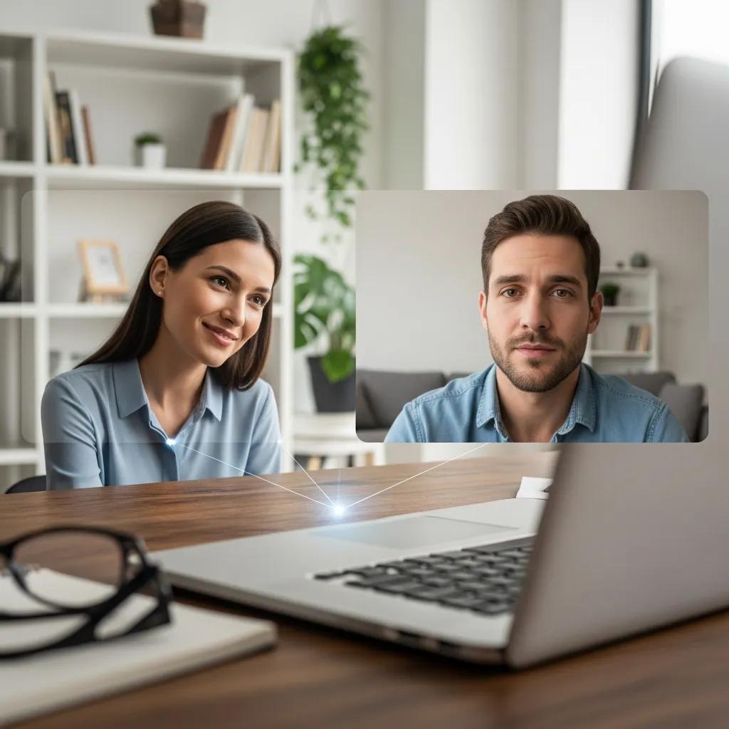 Therapist engaging with client on video call, showcasing the importance of personal connection in telehealth