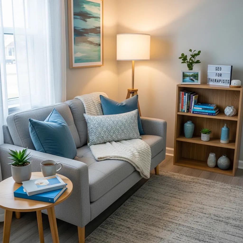Therapy office interior showcasing a calming environment for clients