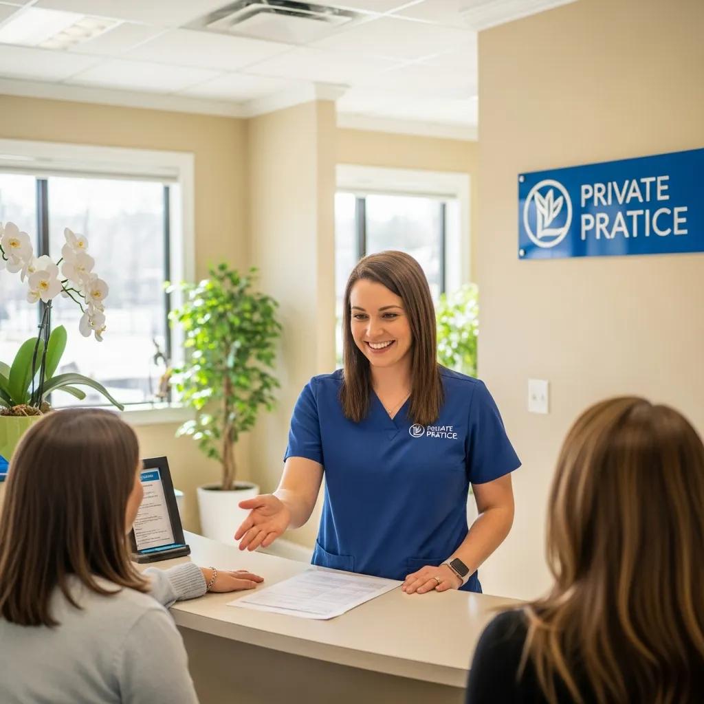 Welcoming private practice office with friendly staff and inviting atmosphere