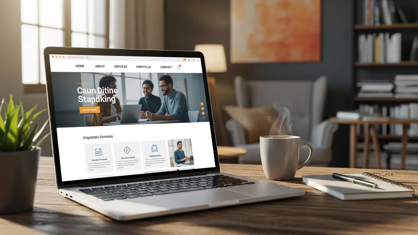 Laptop displaying user-friendly website design, highlighting elements that streamline patient navigation