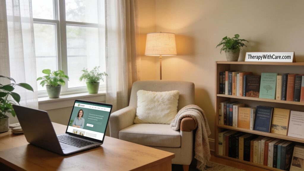 Mental health therapy office conveying trust and professionalism