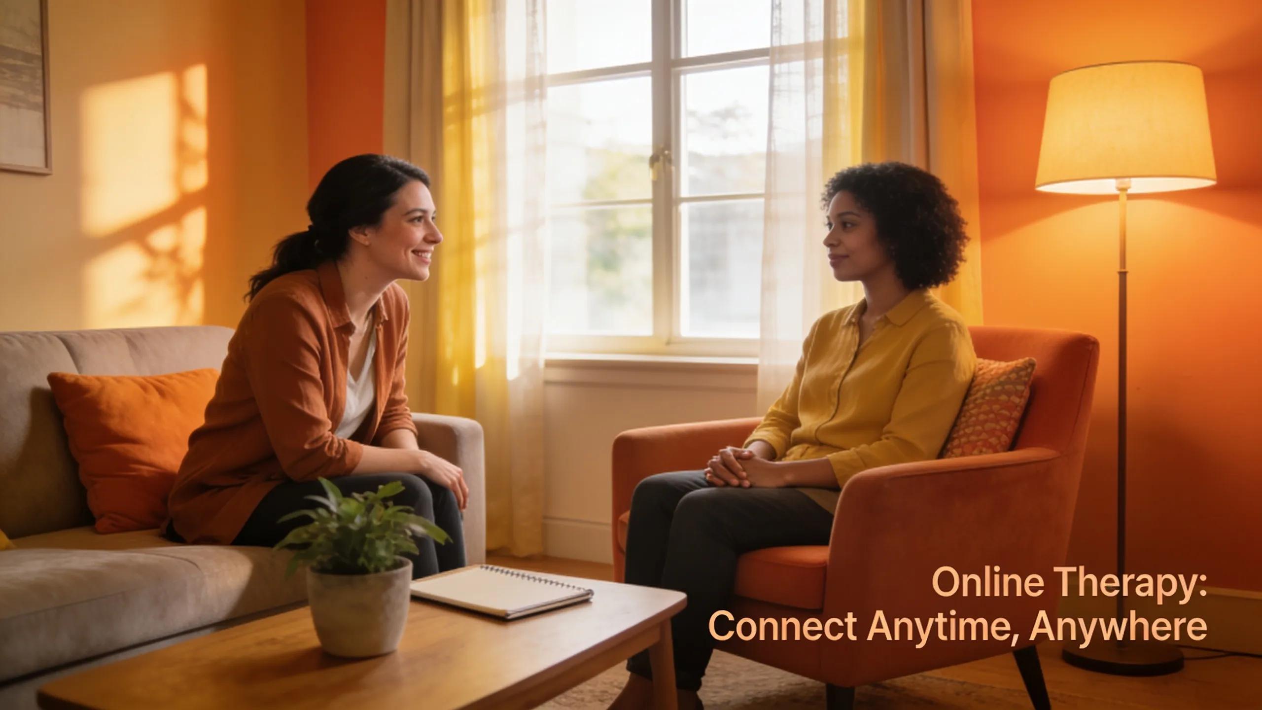 Therapist fostering client relationships in a comfortable and inviting environment