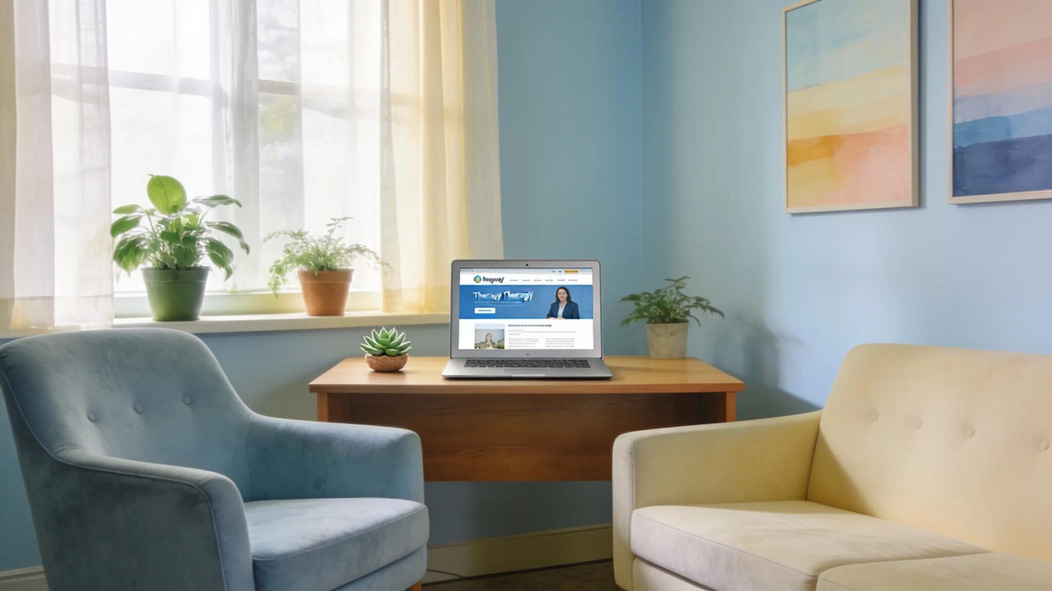 Mental health professional's office emphasizing compliance and a welcoming atmosphere