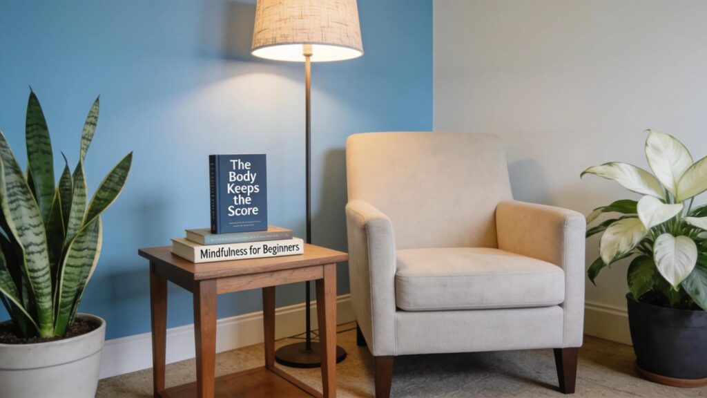Therapist office interior illustrating a welcoming environment for clients
