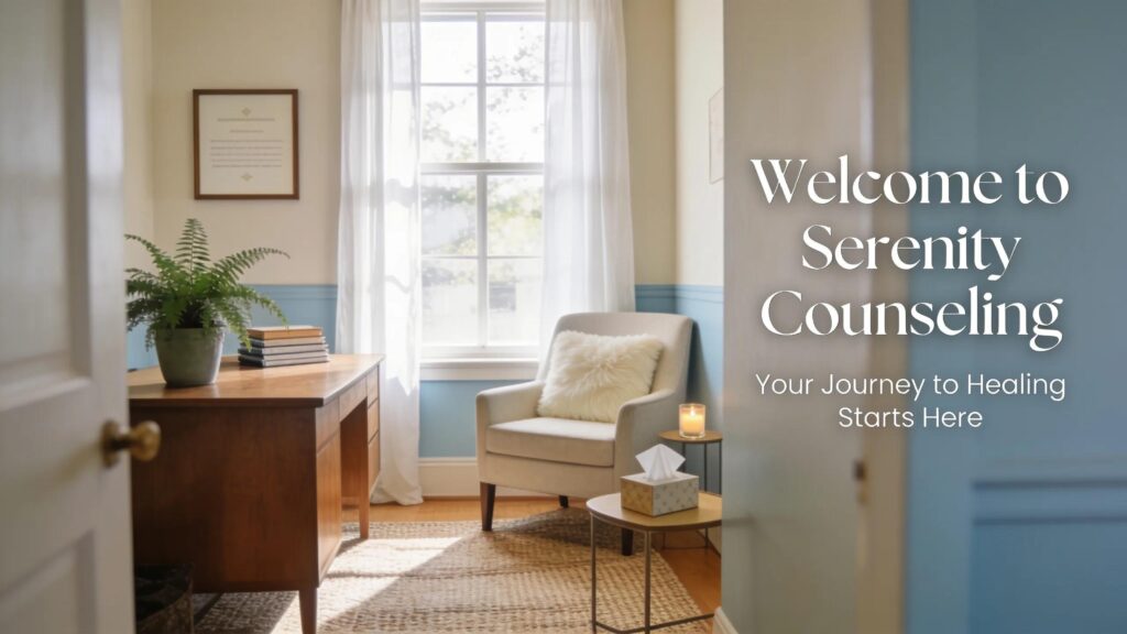 Inviting therapist office reflecting professional and warm environment