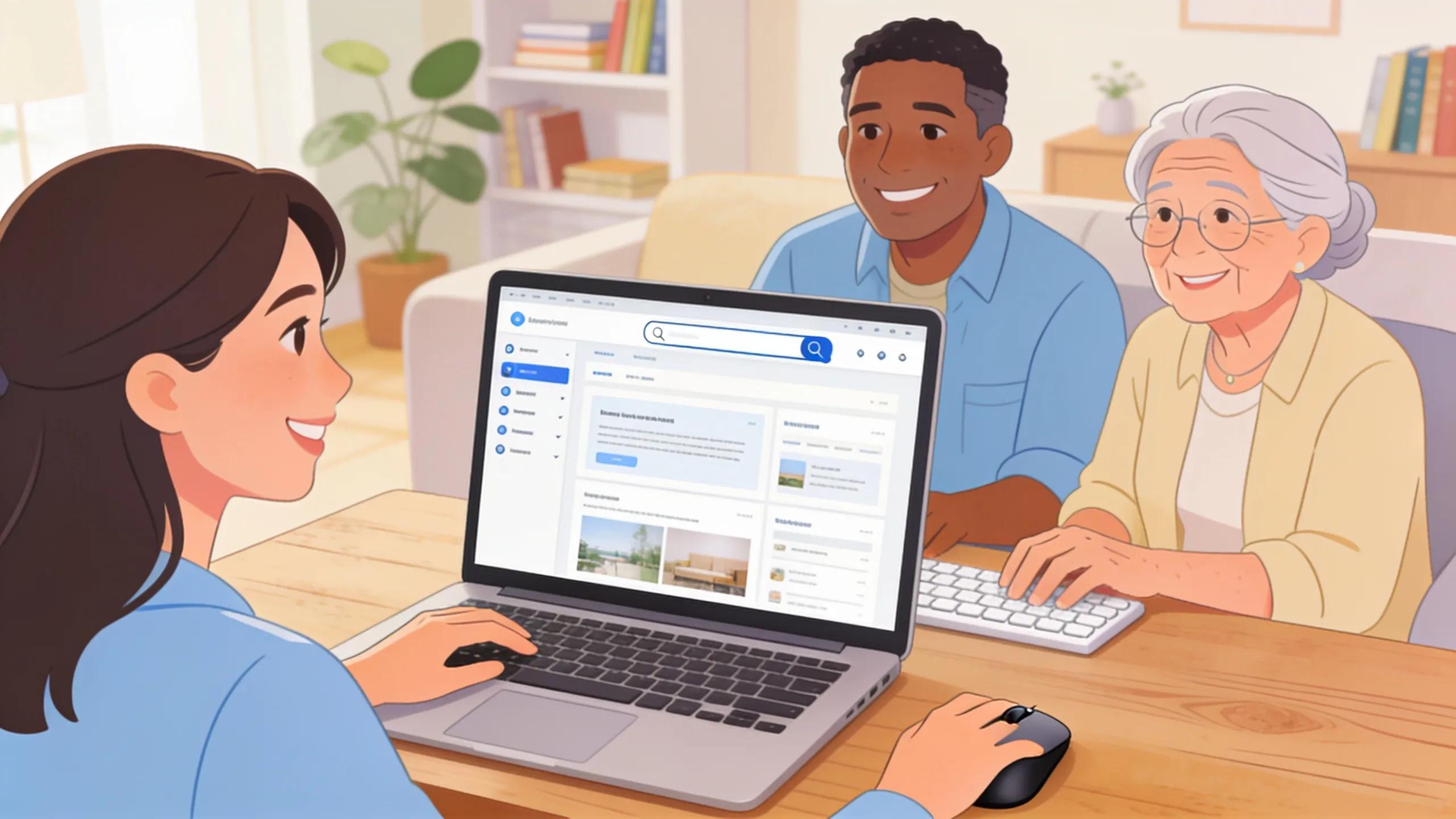 User-friendly website interface demonstrating clinical UX improvements for easier patient navigation