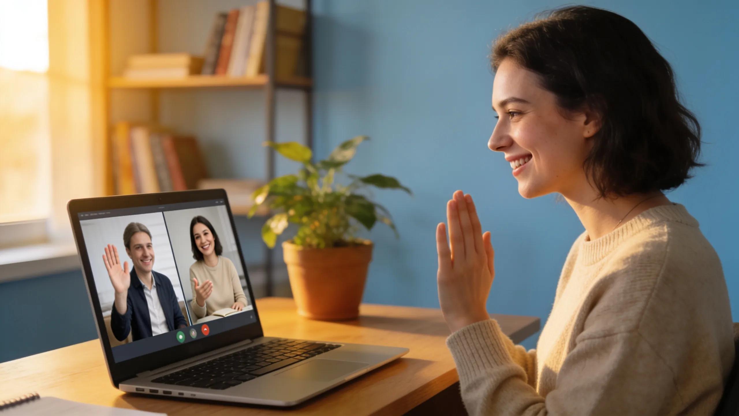 Therapist engaged in an online consultation, demonstrating modern approaches to client communication and engagement