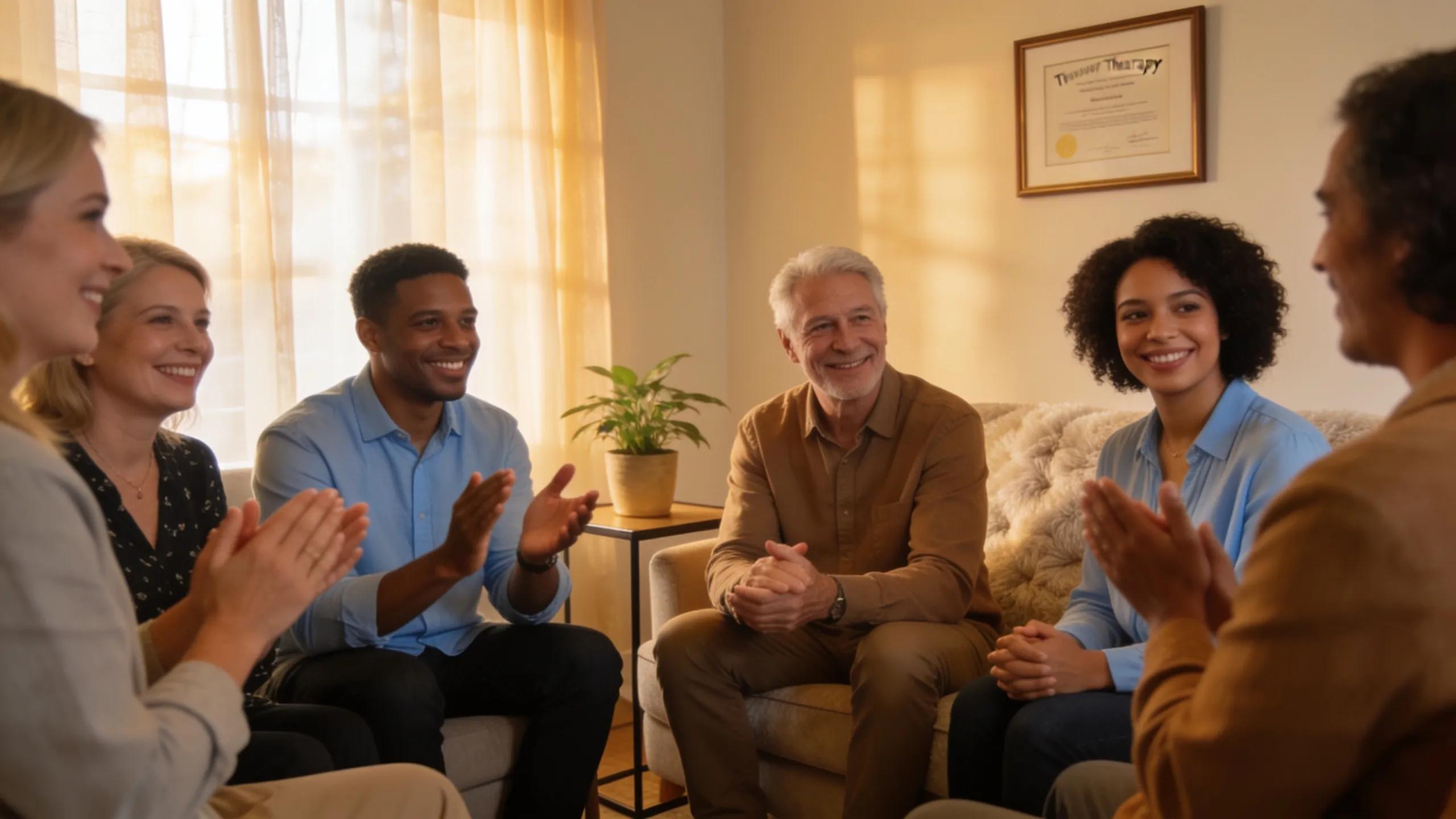 Clients expressing positive experiences in therapy, reflecting trust and support