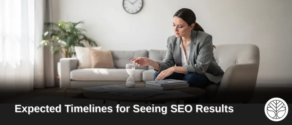 Most therapy practices begin seeing meaningful organic search results between three and six months after