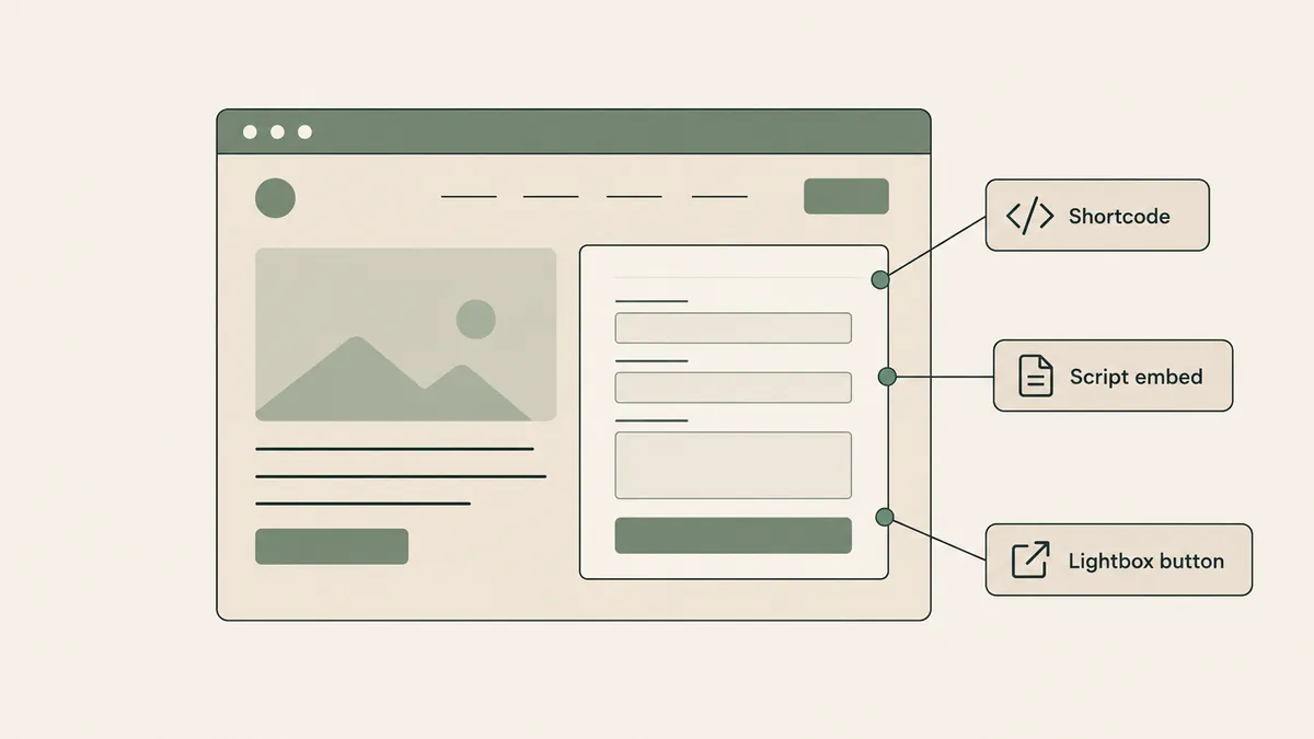 A plan card, enabled toggle and signed agreement illustrate three parts of setting up a form account for protected data.