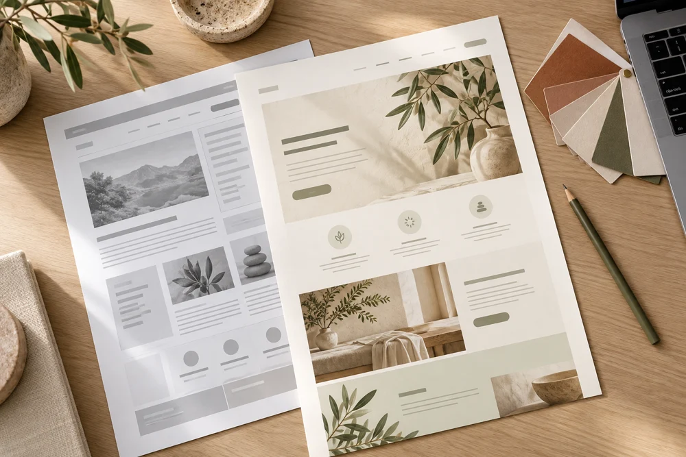 Website redesign service illustration