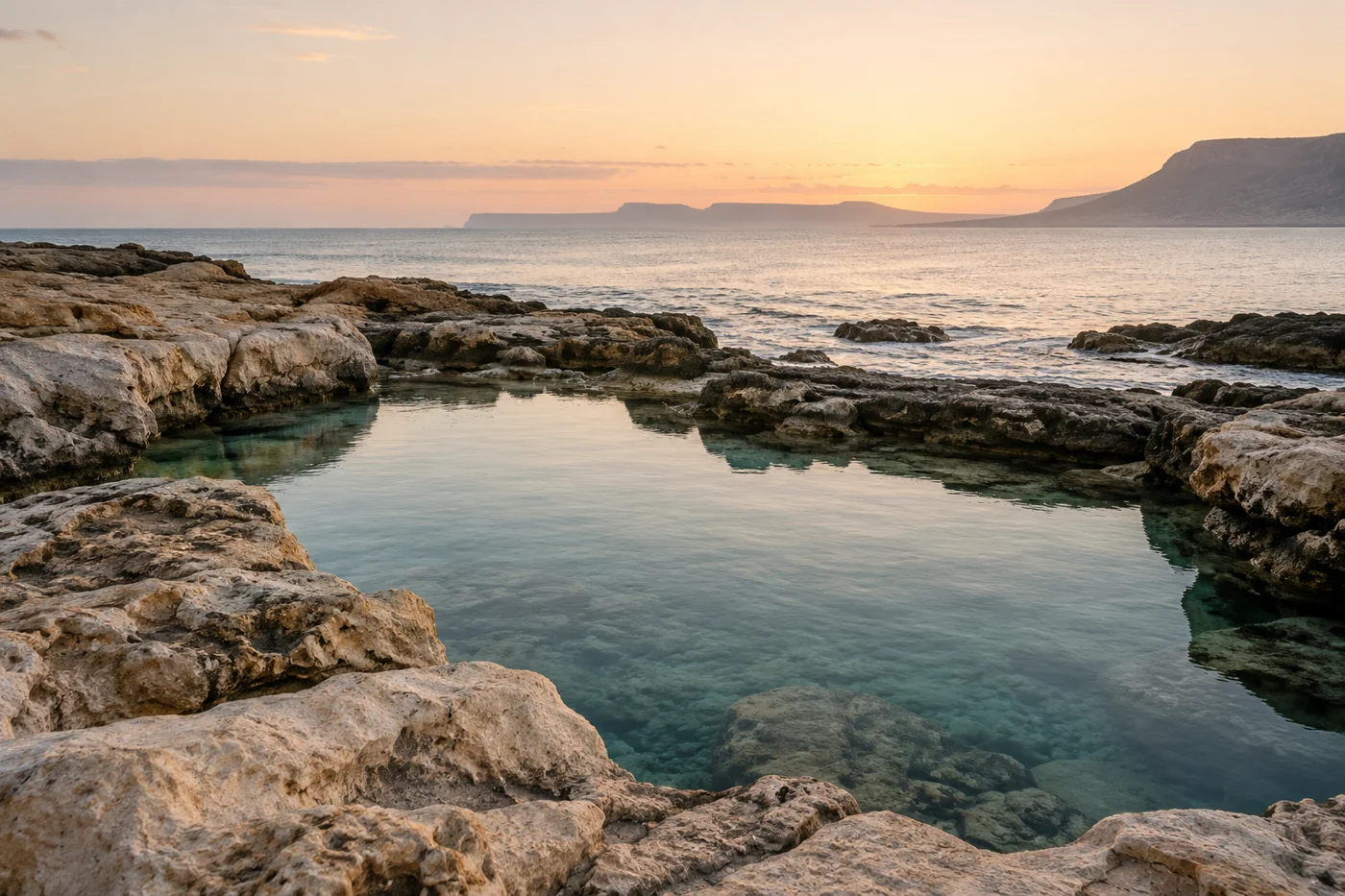 A quiet coastal rock pool